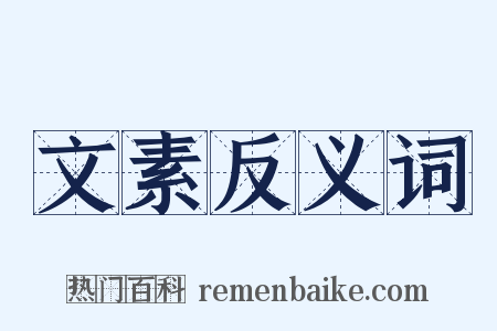 文素反义词是什么意思的图片